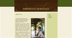 Desktop Screenshot of importedheritage.com