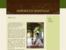 Tablet Screenshot of importedheritage.com